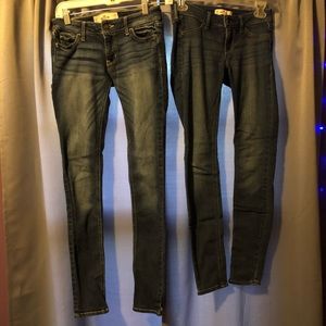 Hollister Jeans - in perfect condition. Barely worn. Both dark blue.